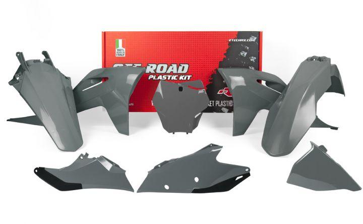 Rtech Plastics Plastic Kit/6 2021-23 MC/mcf/ex/exf Quantum Grey, Rtech R-kitgas-gr0-599, Gasgas