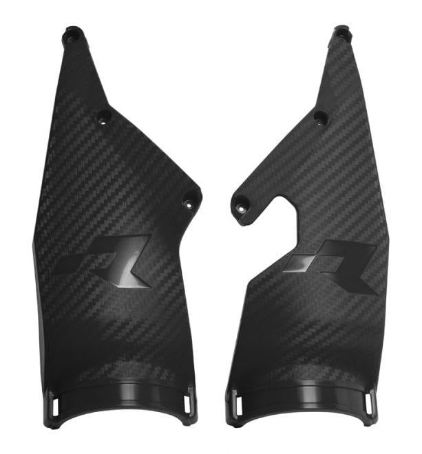 Rtech Plastics Rep. Triple Clamp Protectors 25-26 Beta Black, for MX Number Plate, Rtech R-PRTPIANR0026