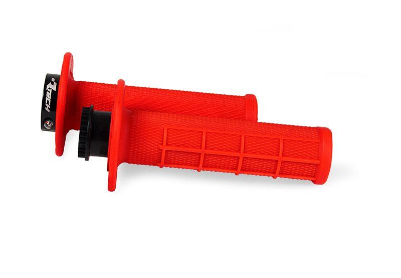 Rtech Plastics Rtech Lock on Grip Set Beta, Half Waffle Grip Red, R-mprrfbeta21