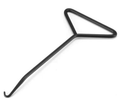 FIR Spring Hook D-handle Puller Tool 175mm Stainless Steel Black Plated