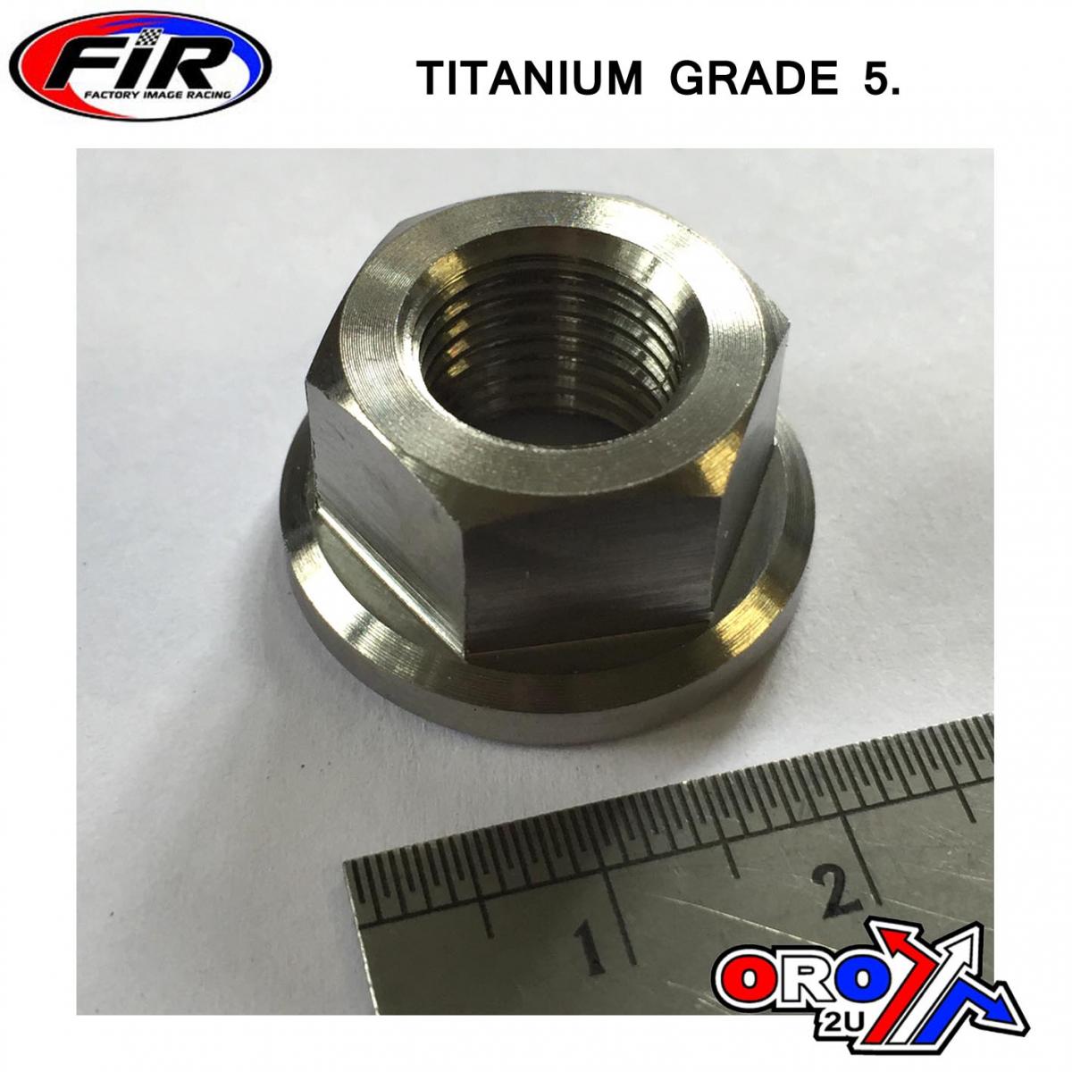FIR TITANIUM M12X1.25mm FLANGE NUT, TITANIUM GRADE 5 / EACH