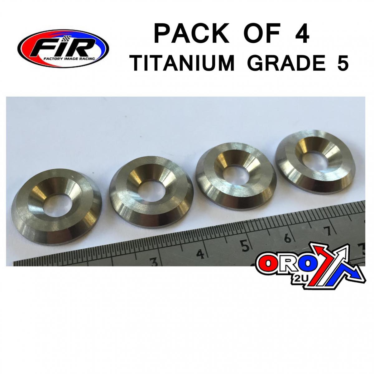 FIR Titanium M6 Csk Washer Pk4, Titanium Grade 5 / Pack of 4