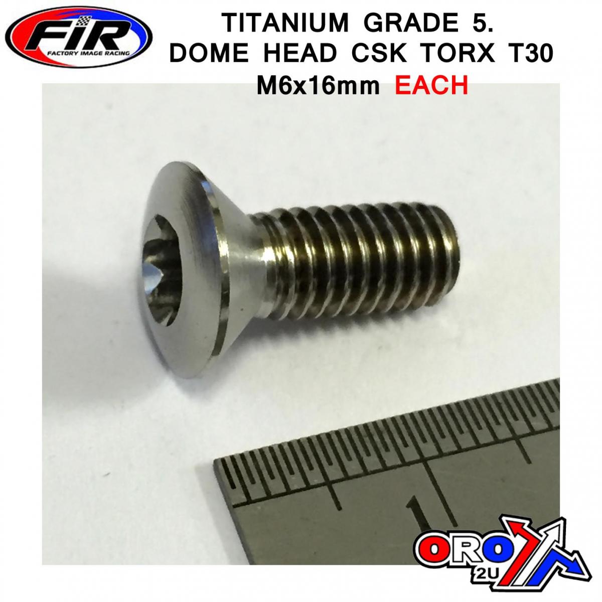 FIR Titanium Gr5 Csk.d Torx M6x16mm