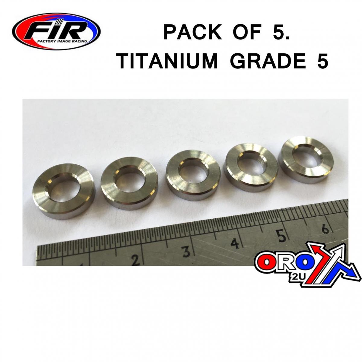 FIR Titanium Spacer 6.50x3.00mm, Titanium Grade 5 / Pack of 5