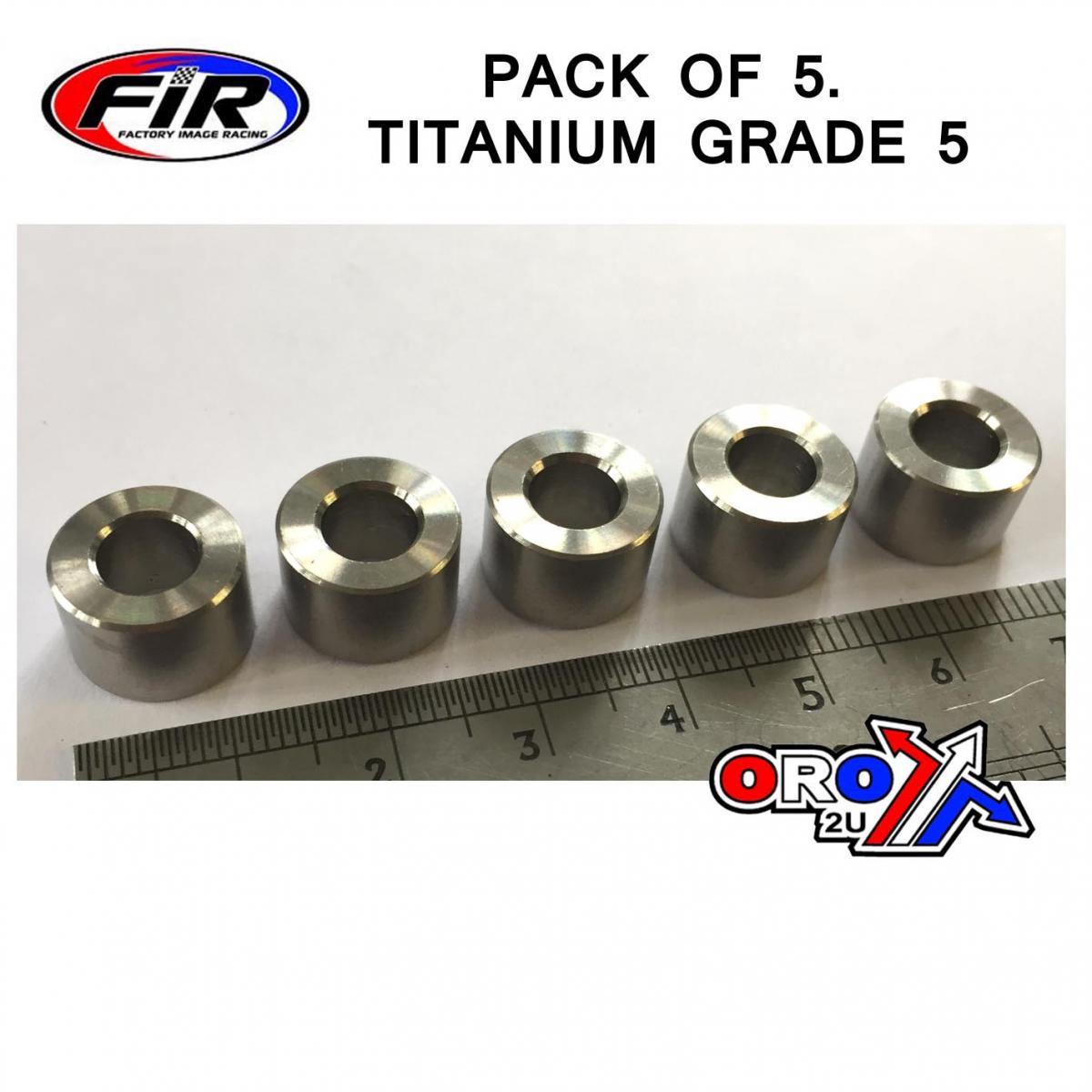 FIR Titanium Spacer 6.50x8.00mm, Titanium Grade 5 / Pack of 5