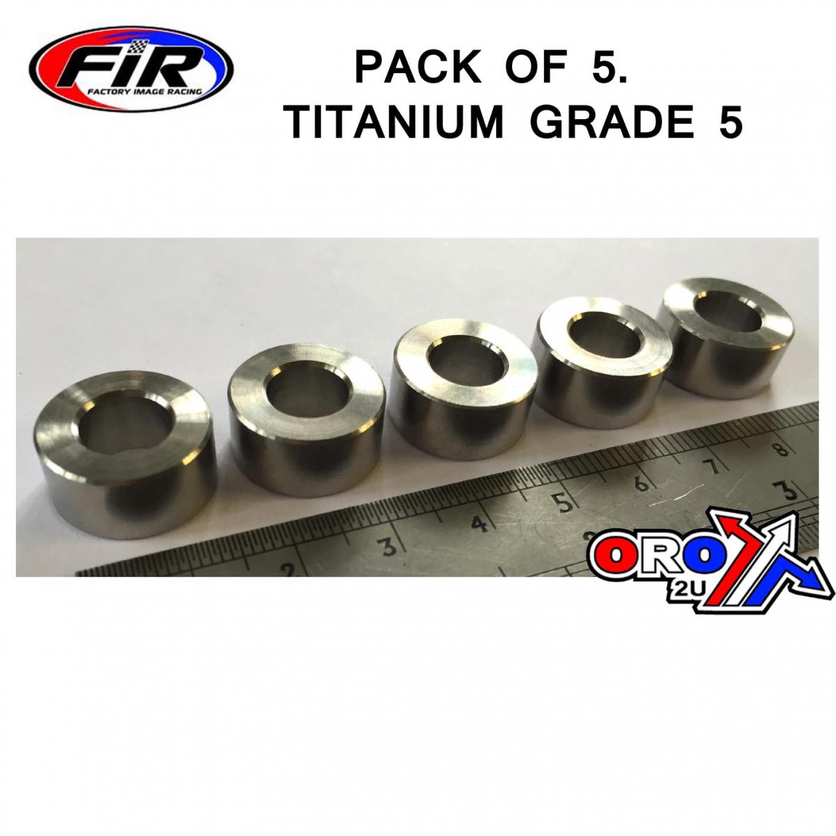 FIR Titanium Spacer 8.50x8.00mm, Titanium Grade 5 / Pack of 5