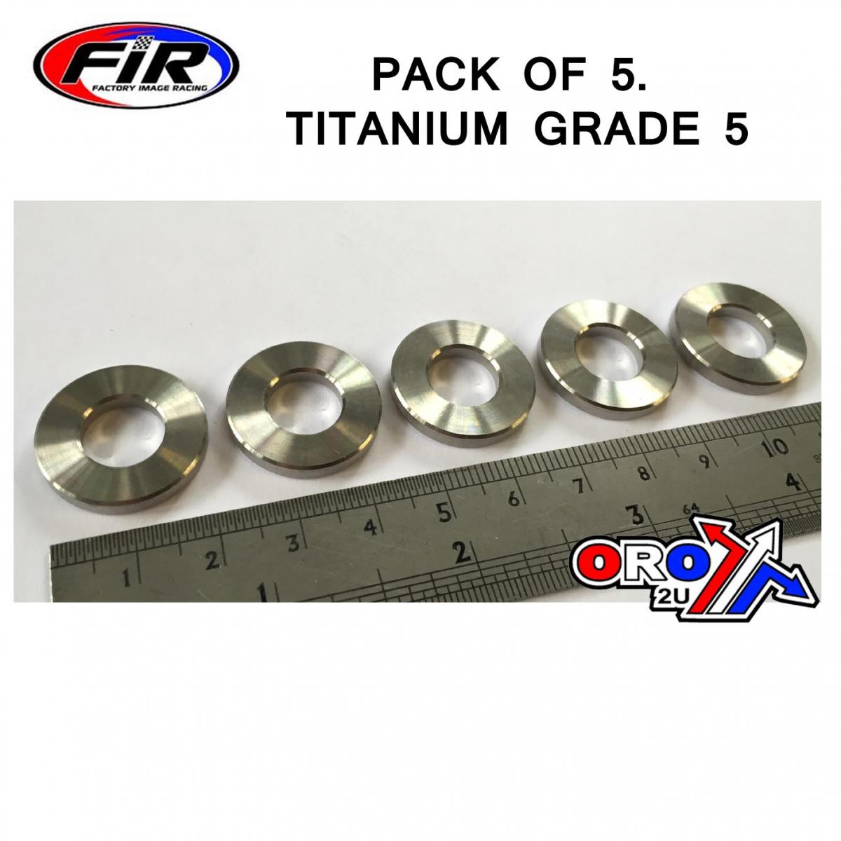 FIR Titanium Spacer 10.50x3.00mm, Titanium Grade 5 / Pack of 5