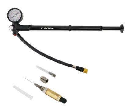 NICECNC Fork Shock Absorber Air Suspension Pump Kit, 300psi ATV UTV with Nitrogen Needle