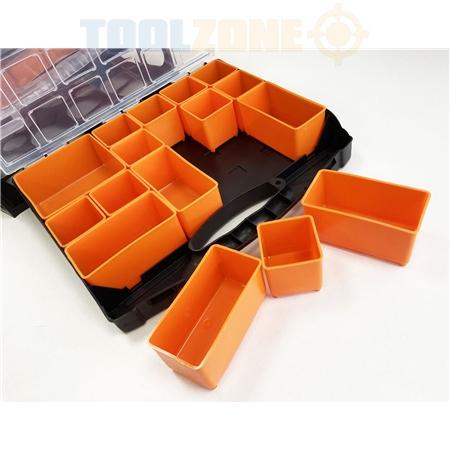 FIR 4 TRAY PLASTIC BOX 64 SECTIONS, TUB TRAY ORGANISER ORGANIZER, KDPTB098 / BOLTS FIXINGS PARTS