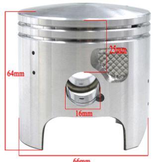 Dirt Racing Piston Kit 66.50mm Os 0.50 1986-2006 Kawasaki KDX200 13001-1317 13002-1053 13008-1116