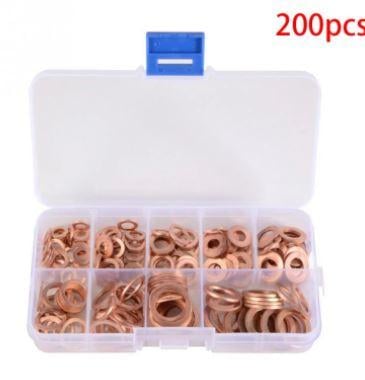 FIR Fir Copper Washer Kit 200pcs M5 M6 M8 M10 M12 M14