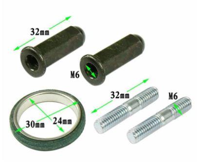 Dirt Racing Exhaust Studs Nuts Gasket Set Chinese Motor Scooter Gy6 50 125 150cc