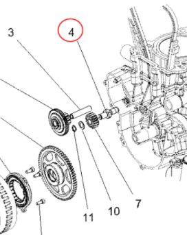 Bronco Shaft Flywheel Gear Starter Intermediate, 3022304 Polaris RZR 4 XP 900 Le Eps RZR XP 900 Le Efi 2012