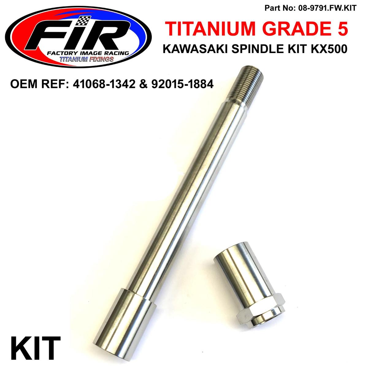 FIR Gr5 Front Spindle Kit KX500, KX 41068-1342 & 92015-1884, Factroy Image Racing