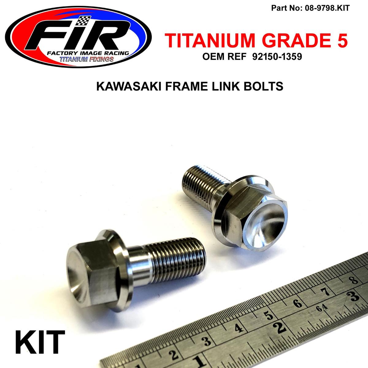 FIR Gr5 Frame Link Bolts KX500, 92150-1359 / Pack of 2 / M12x27mm, KX 80 85 100 125 250 500 Kdx