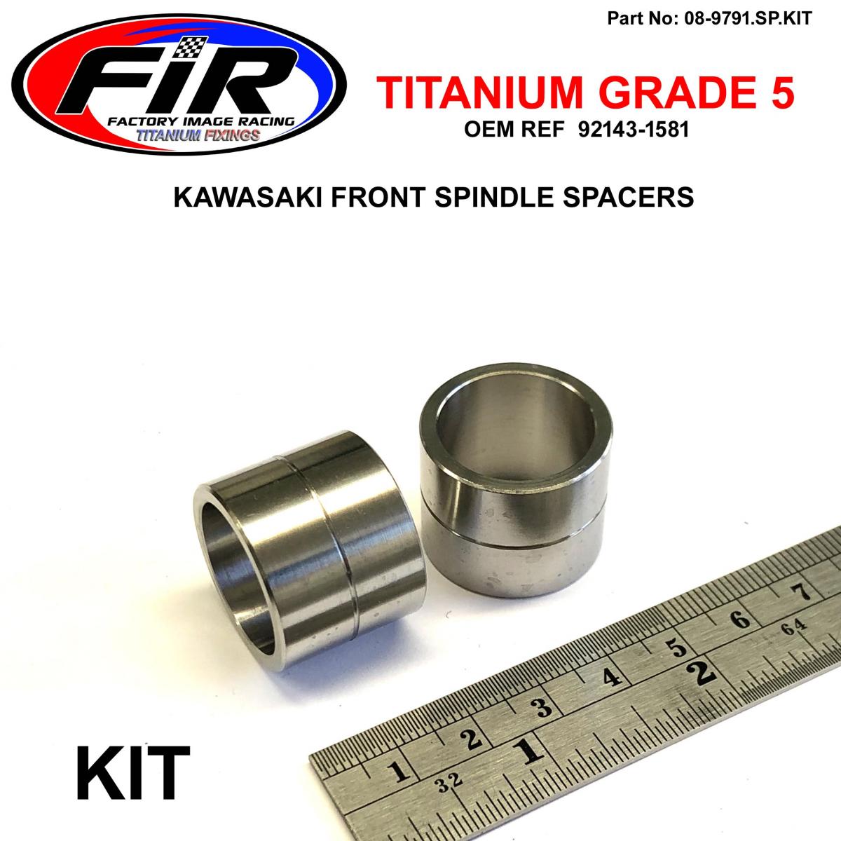 FIR Gr5 Front Spacer Kit KX500 250 125, 92143-1581 Wheel Spacers Front, 11-1027 / Factroy Image Racing