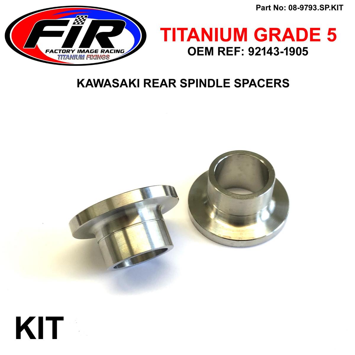 FIR Gr5 Rear Spacer Kit KX500 250 125, 92143-1905 / Rear Wheel Spacer, Factroy Image Racing 17-8240.a