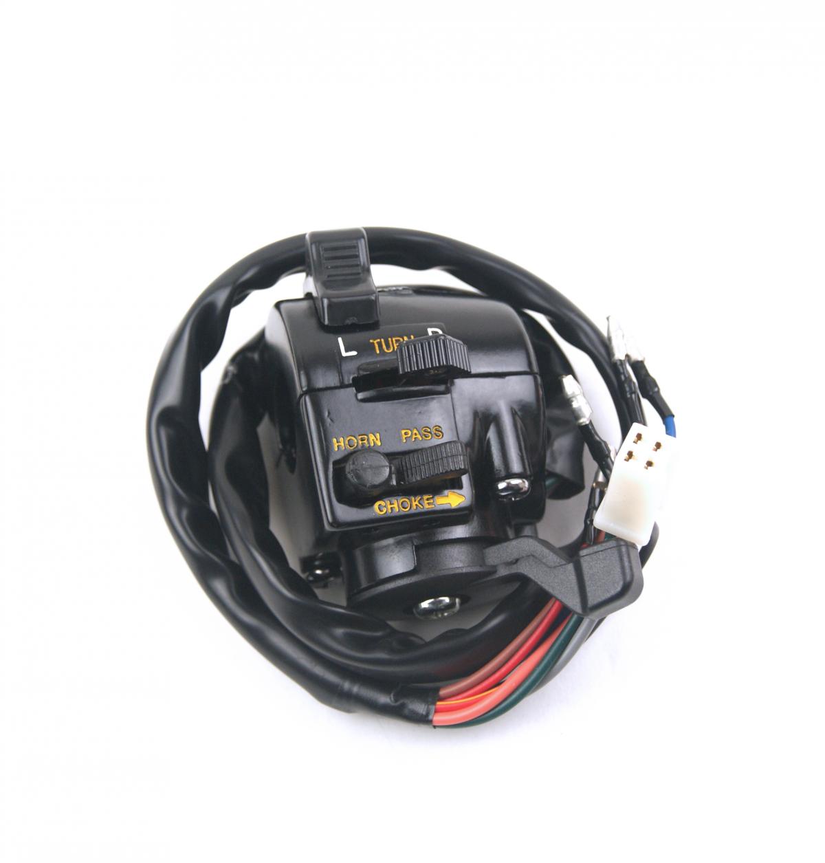 FIR Handlebar Switch - Left, 46091-047 Kawasaki 1973 H1-d 1974 H1-e 1975 H1-f 1975 H2-c (mach Iv) 1976 KH250-a5 1976 KH400-a3 19, MC-01a05