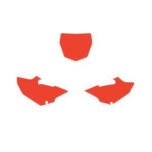 Blackbird Graphics Yamaha YZ125/250 2022 Pre Cuts, Blackbird 3231/60 Red, Number Board Backgrounds