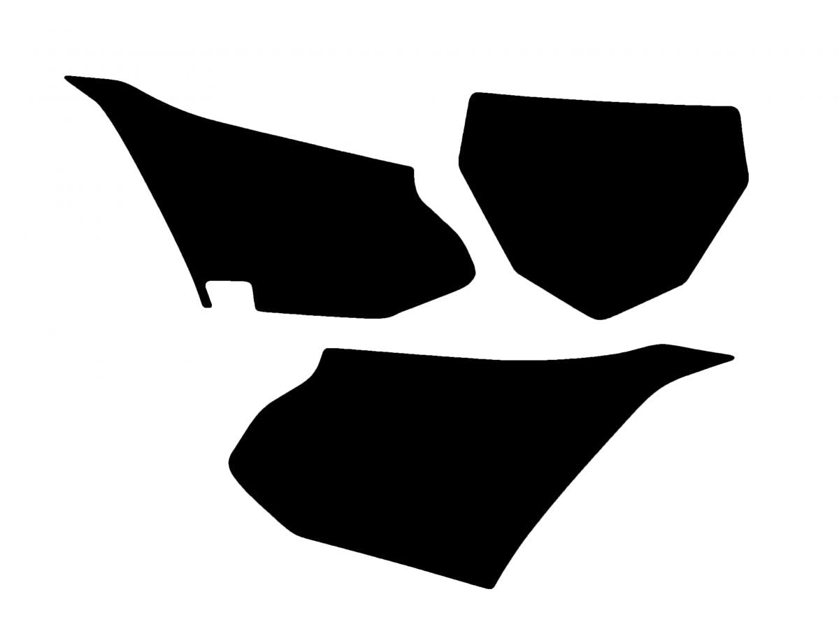 Blackbird Graphics Yamaha YZ85 2022-24 Pre Cuts, Blackbird 3232/20 Black, Number Board Backgrounds