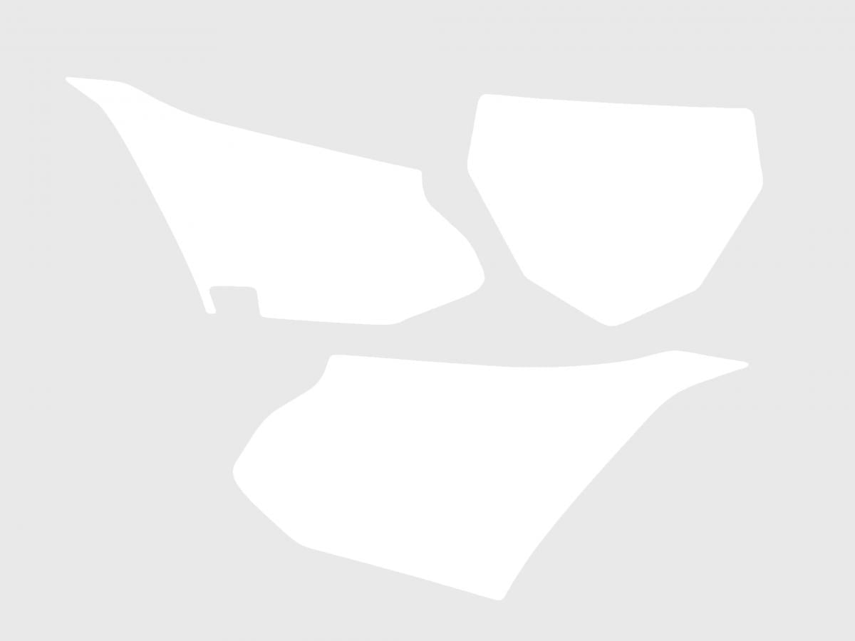 Blackbird Graphics Yamaha YZ85 2022-24 Pre Cuts, Blackbird 3232/10 White, Number Board Backgrounds