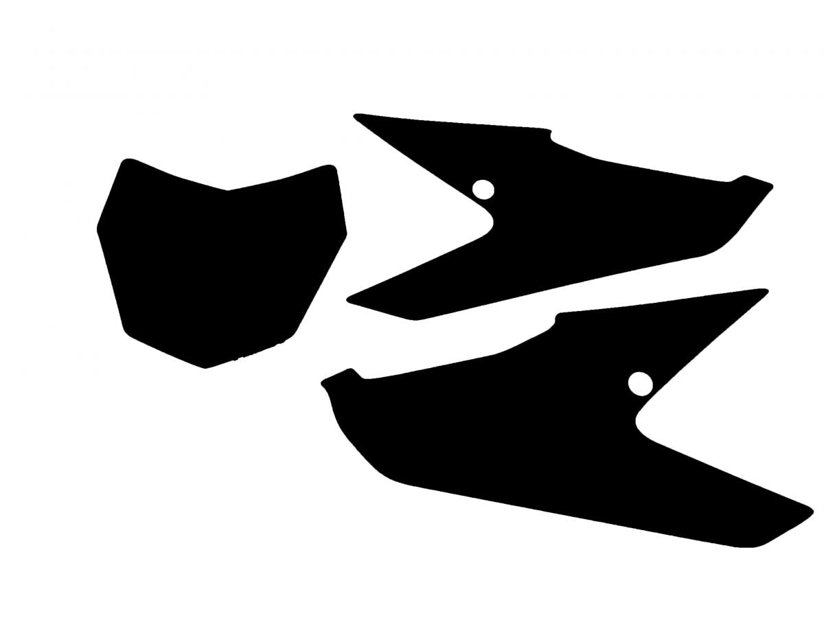 Blackbird Graphics Fantic Xx 2021-2024 Pre Cuts, Blackbird 3f00/20 Black, Number Board Backgrounds