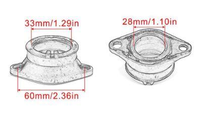 Bronco Flange Intake DR200 DR200SE DR200S TS250 Savage, 13110-42a12 13110-42a01 Suzuki, Carburetor Interface Adapter Manifold Pipe Clamp