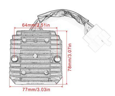 Dirt Racing Voltage Regulator Rectifier Polaris Phoenix 200 2005-2017 Sawtooth 200 2006-2007, 0452760 0453025 0453375 0455311