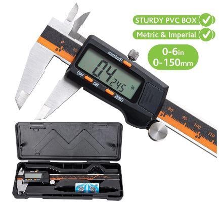 Dirt Racing Digital Vernier Caliper with Lcd Display with Inch mm Fraction Conversion 0.0005 Accuracy