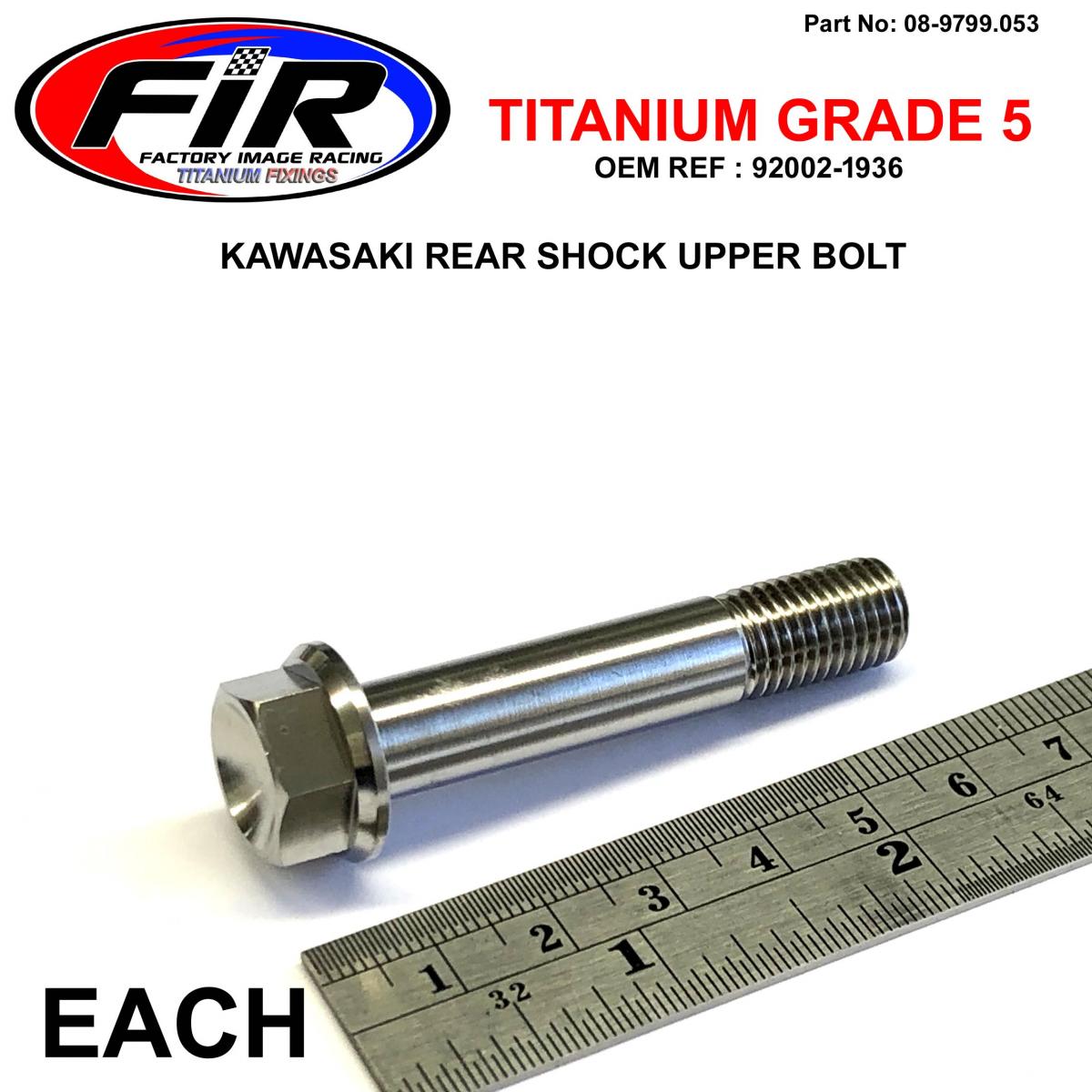 FIR Gr5 KX Upper Shock Bolt M10, 53mm / KX125 250 & 500 92002-1936