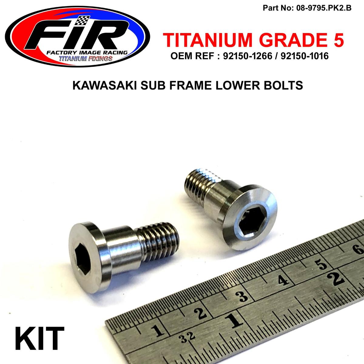 FIR Gr5 Sub Frame Lower Bolt KX, Allen Step Bolt M8x19mm (sh9.98), 92150-1266 / 921501266 92150-1016