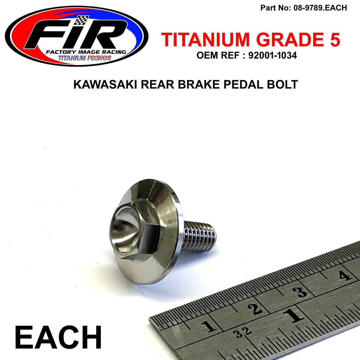 FIR Gr5 Rear Brake Bolt KX500, 92001-1034 M6x1.00mm, Factroy Image Racing