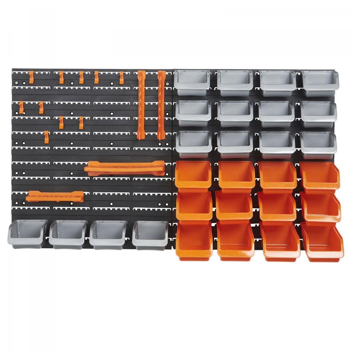 Tag-z 44 Bin Storage Rack Solution, Garage Organiser Storage Rack Bin Hook Panel Set, BR43F