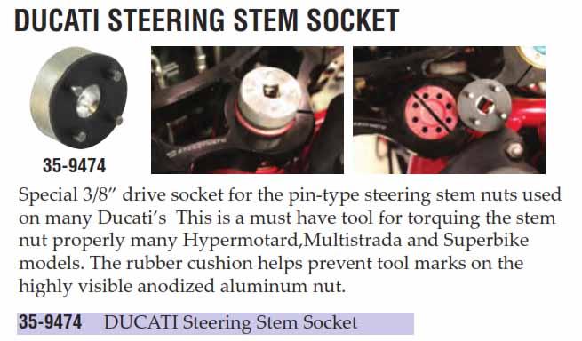 K&L Supply Steering Stem Socket, Ducati 3 / 8 35-9474, Tools