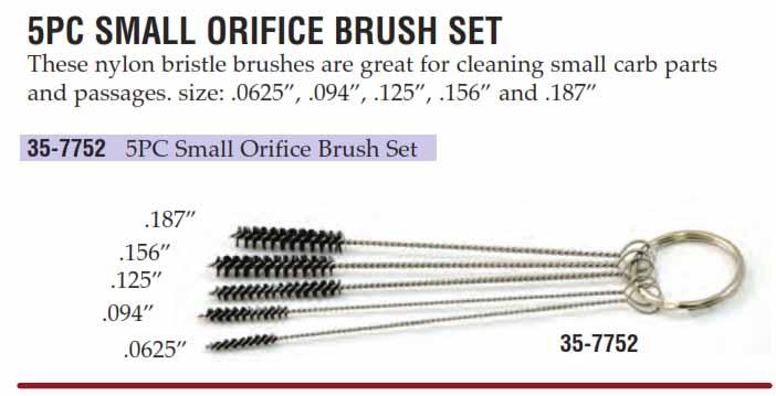 K&L Supply Small Orifice Brush Set (5pc), 35-7752