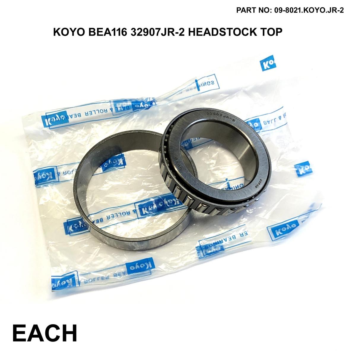 Koyo Bearings Bearing Taper 35x55x14 Koyo, 32907jr-2, 93332-00086 BEA116, Headstock Top