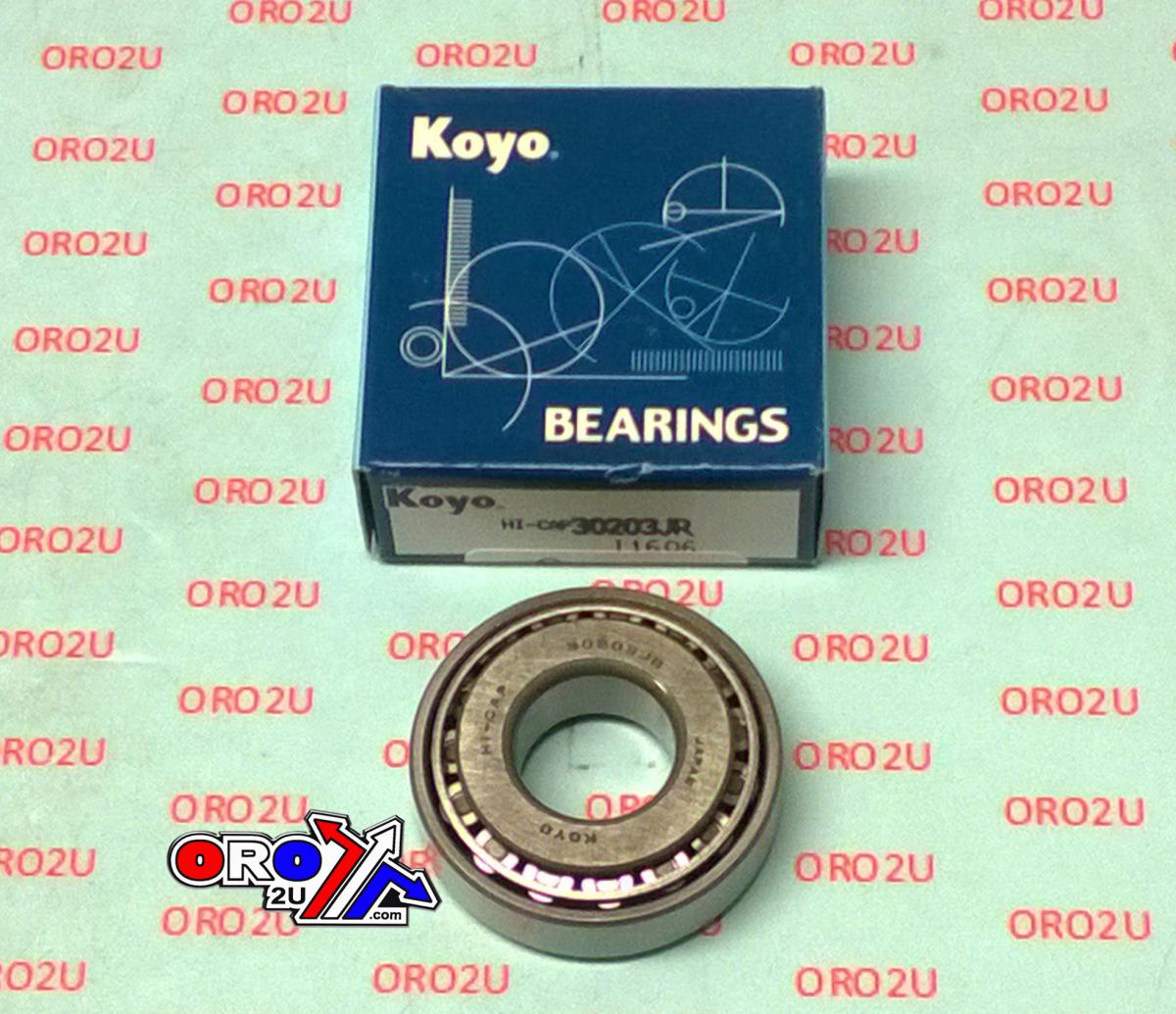 Koyo Bearings Bearing Taper 17x40x13.25 Koyo, Hi-cap30203jr, 93332-00010, BEA093, 40-3029