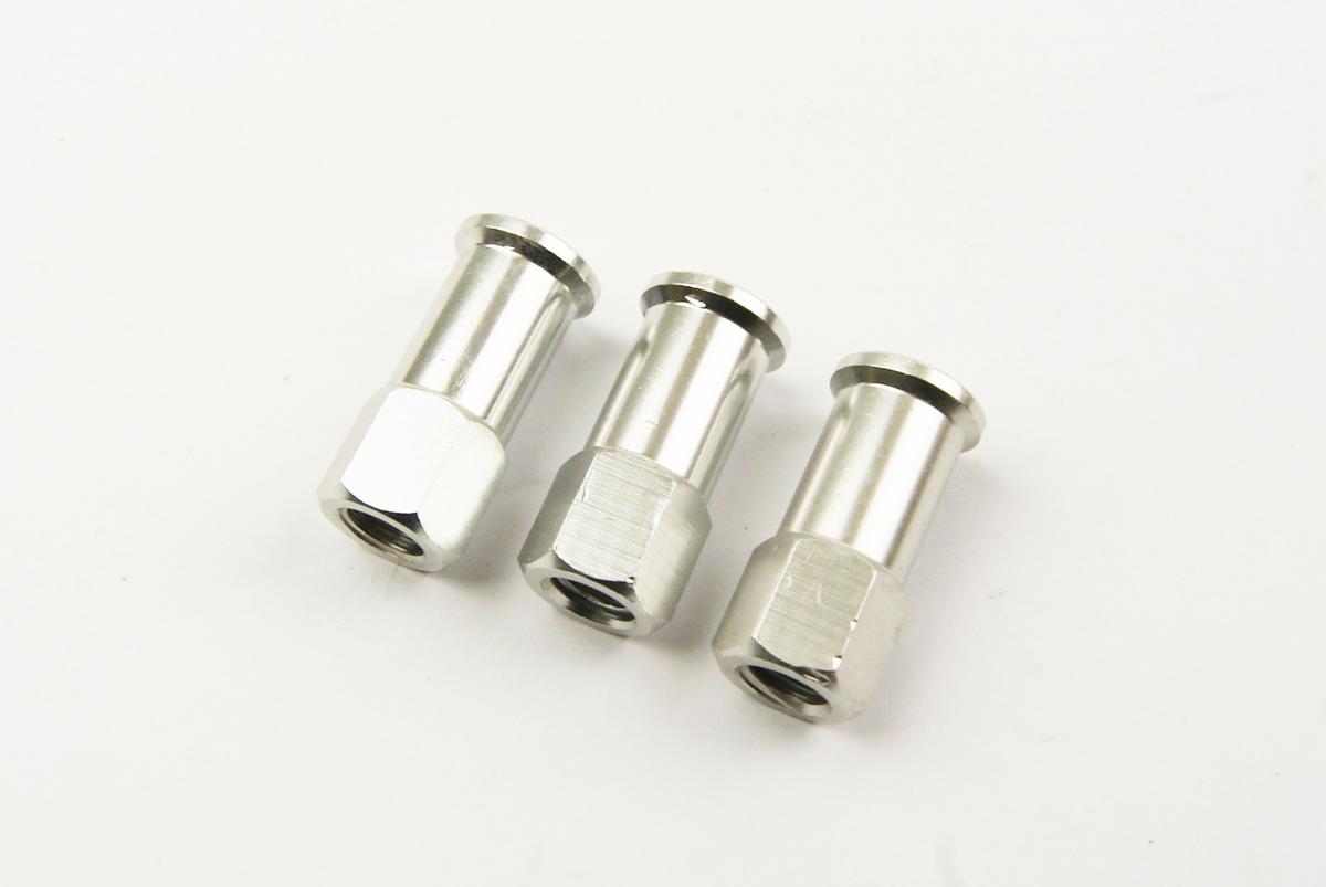 FIR 8mm Rim Lock Nuts Pk/3 Silver