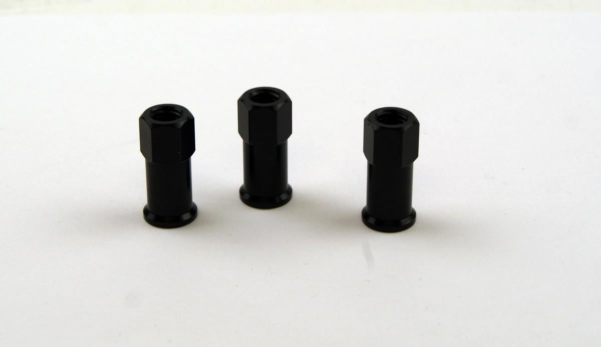 FIR 8mm Rim Lock Nuts Pk/3 Black