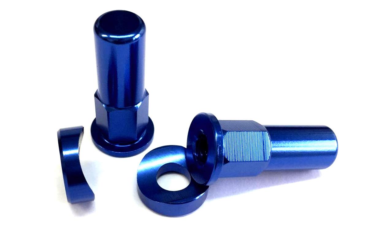 FIR Rim Lock Nut & Spacer Blue
