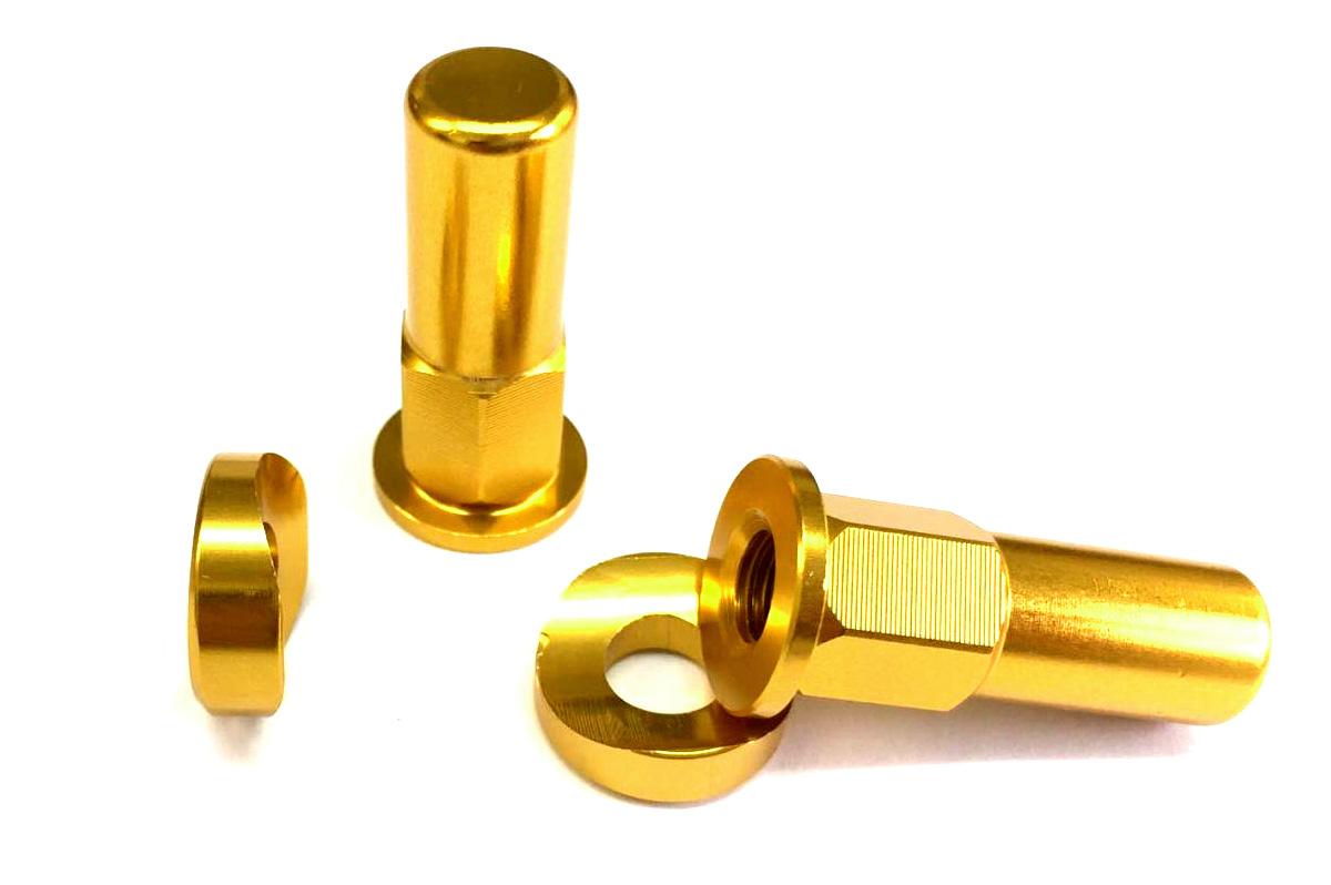 FIR Rim Lock Nut & Spacer Gold