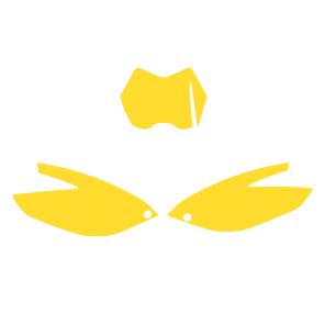 Blackbird Graphics Tm 4-stroke Enduro 20-21 Pre Cuts, Blackbird 3816/40 Yellow, Number Board Backgrounds