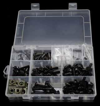 Dirt Racing Fairing Bolt Kit 202pcs. Black Honda, Cbr1100xx Cbr1100 Cbr 1100 1100xx 1997-2007 Body Fairing Bolt Screw Fastener-fixatio, Blackbird