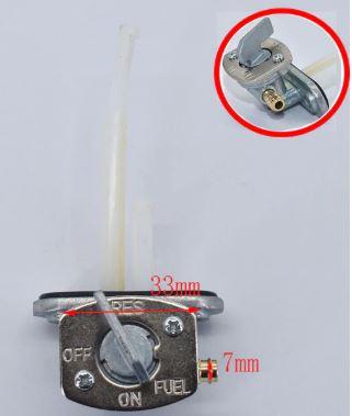 Dirt Racing Fuel Tape Petcock Universal Short Stub from Tank C-to-c 33-34mm Outlet for 6mm Hose