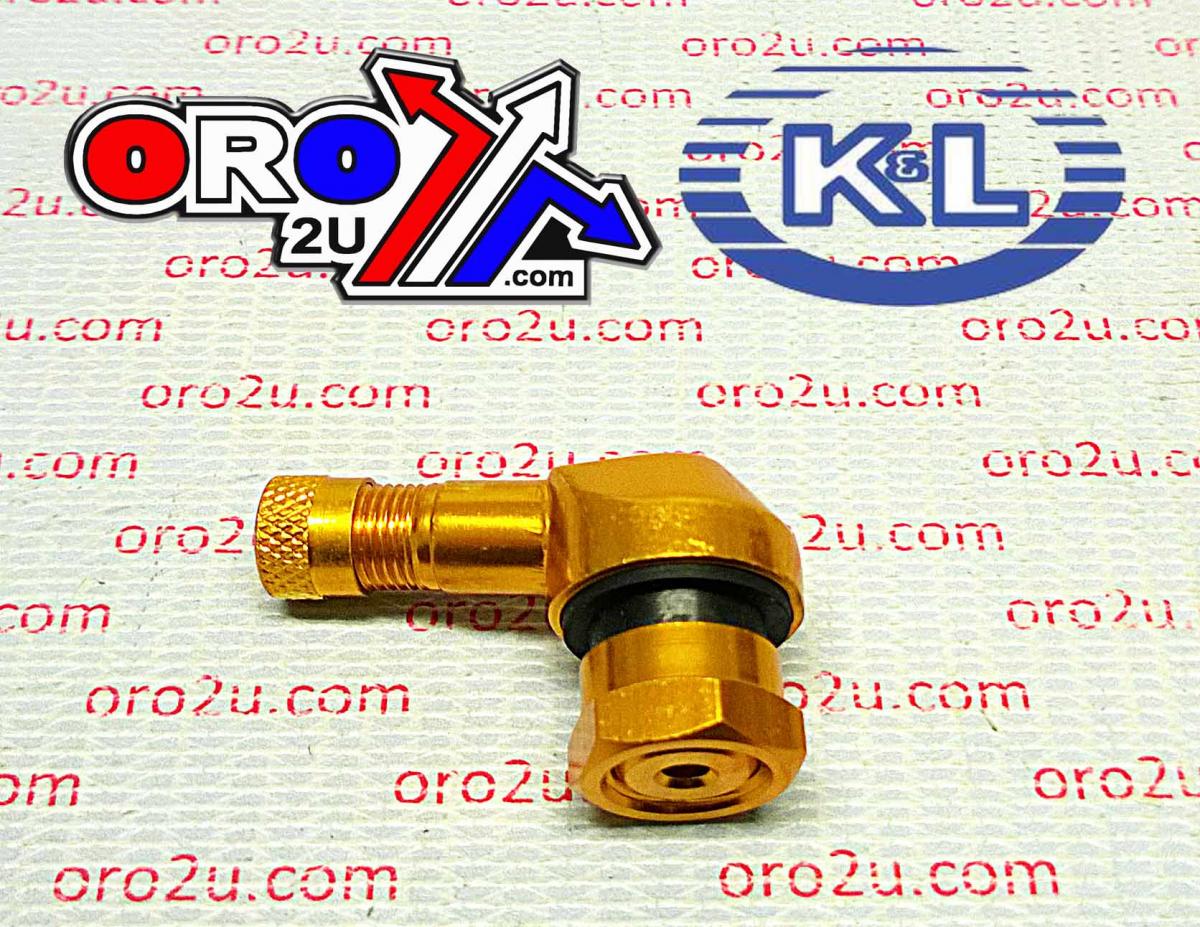 K&L Supply Alum. Tyre Valve Stems Gold, K&l 32-3037 10mm 90*
