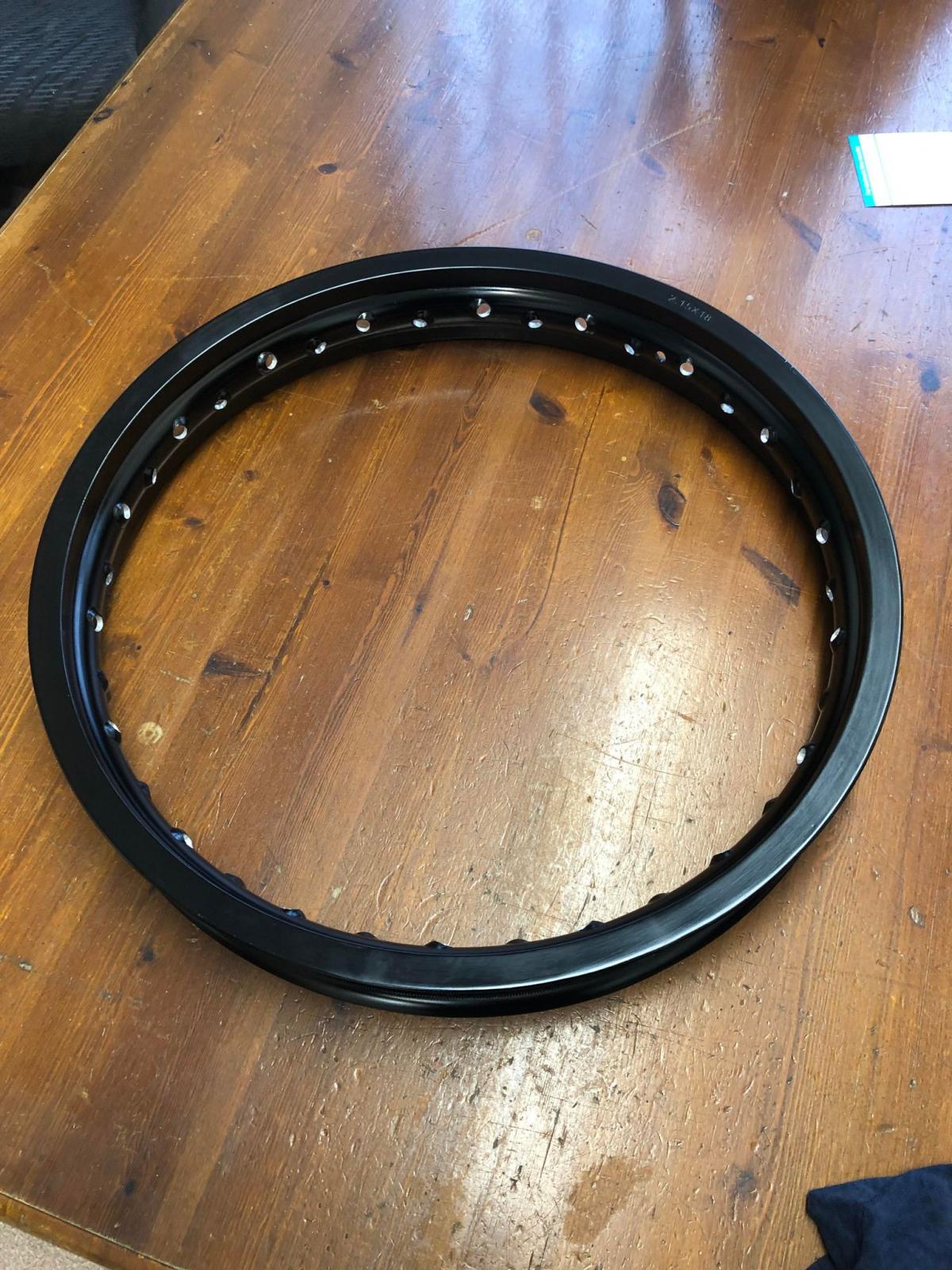 Tag-z £38+vat Rim 215-18 36H Bullet Black, Nipple Holes Drilled To 8.90mm, 85-135