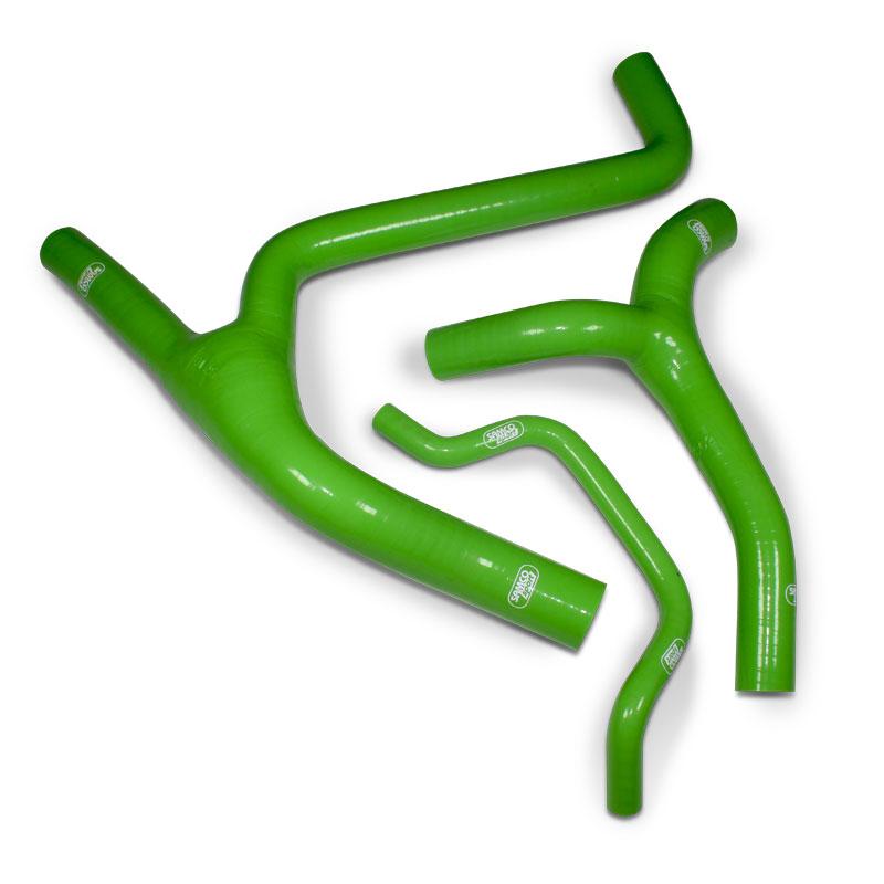 Samco Sport Coolant Hose 3 Piece Kit Green 10-11 Kawasaki 450 KX F Samco Sport Kaw-41-gn