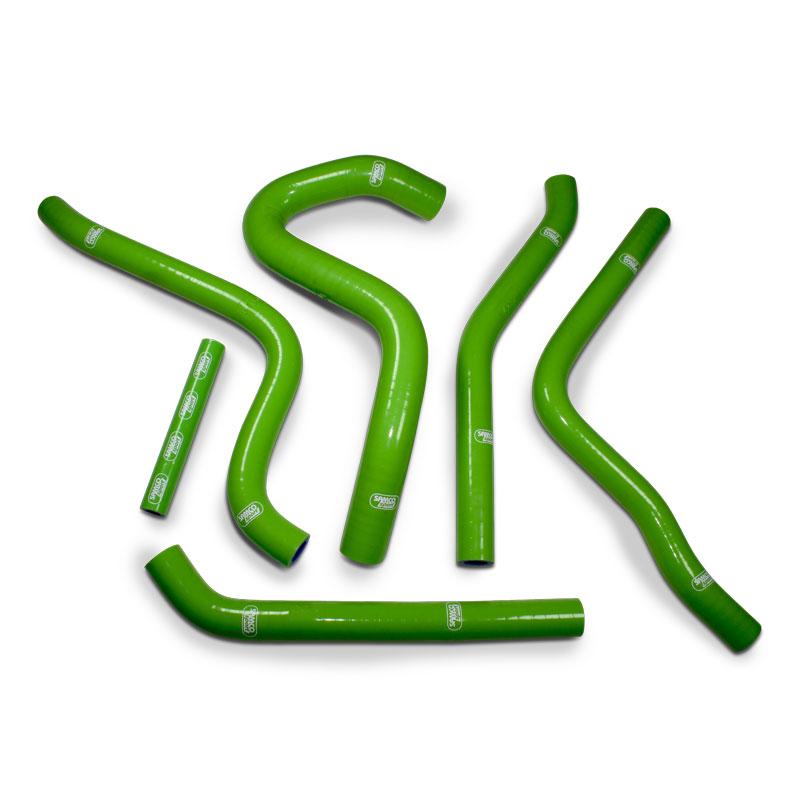 Samco Sport Coolant Hose 6 Piece Kit Green 92-93 Kawasaki 250 KX Samco Sport Kaw-75-gn