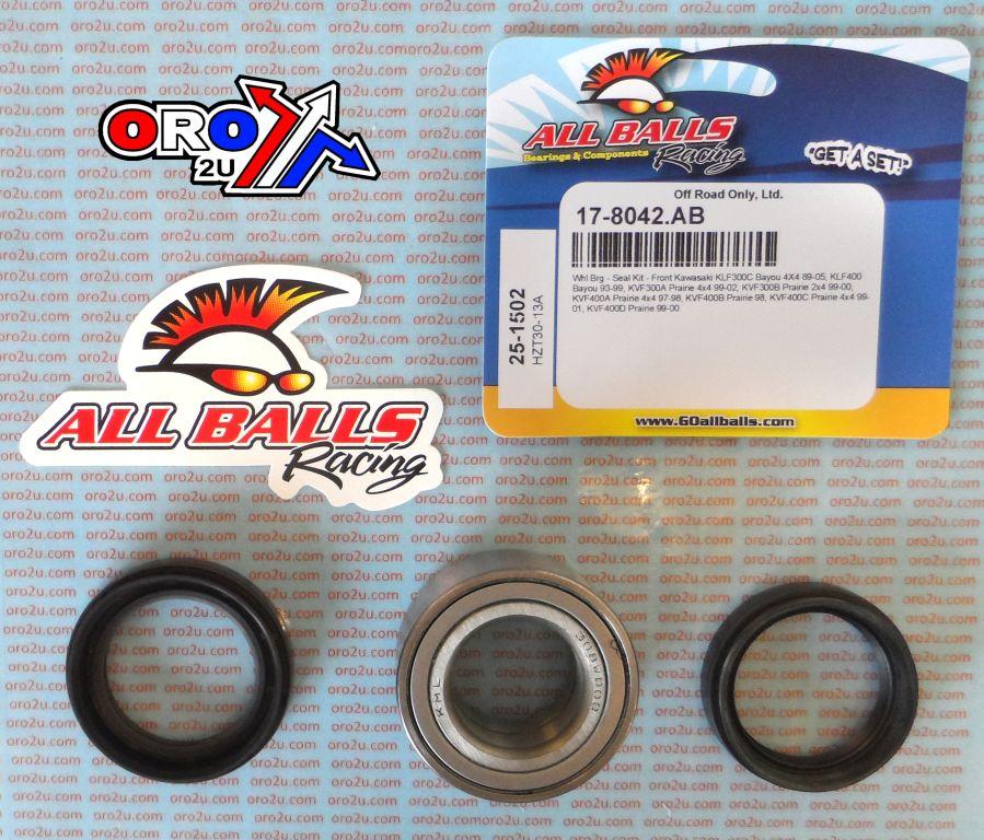 All Balls Racing Wheel Bearing Kit Front & Rear 96-05 Arctic Cat Heavy Duty, Allballs 25-1434-hp ATV Tapered