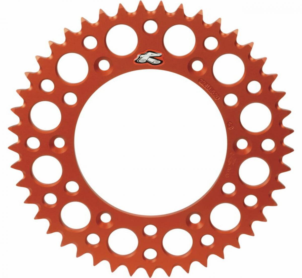 Renthal Rear Sprocket Alloy Renthal Orange, Ultralite 441u-428-50gpor, 441u-428-50gpor